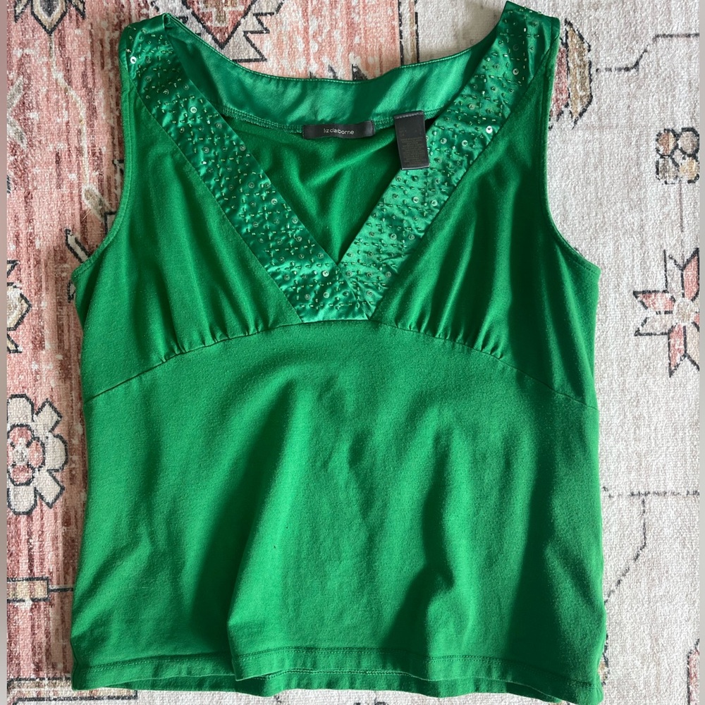 Green Sequin Women's Top